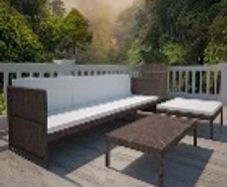 Brown Garden Lounge Set | PE rattan | Large | Modular