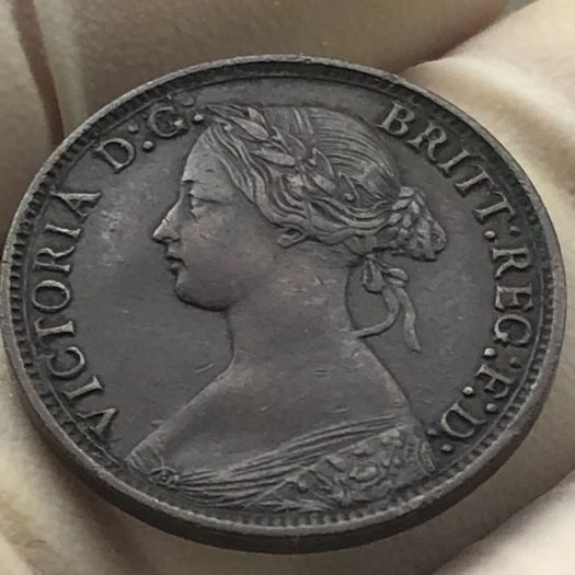 1873 Farthing Victoria XF/AU