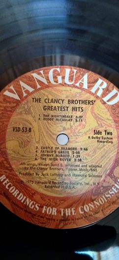 The Clancy Brothers Greatest Hits - 2 X LP - Vanguard Records - 1973