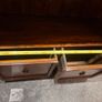 Wooden boat-shaped bookcase with two drawers Image 2