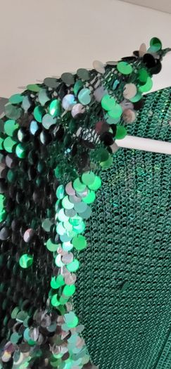 KAREN MILLEN green sequinned knit bolero Sz 4 (Fit 10-16UK) - Rrp 160 (New)