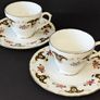 A Pair of Royal Sutherland Bone China Teacups and Saucers in the Balmoral Pattern Image 5