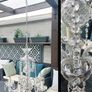 Large Vintage Preciosa Bohemian Crystal Chandelier, 5 Arm Image 2