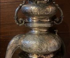 Antique teapot and sugar bowl