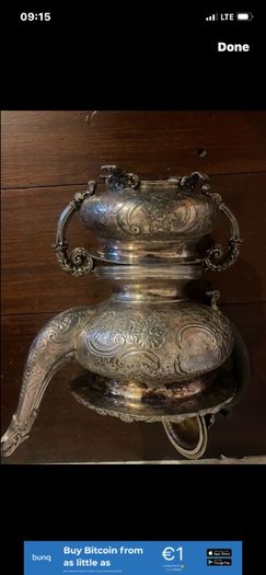 Antique teapot and sugar bowl