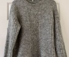 Ladies Pale Grey Wool Mix Jumper by Carolyn Donnelly, The Edit