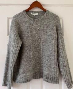 Ladies Pale Grey Wool Mix Jumper by Carolyn Donnelly, The Edit