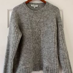 Ladies Pale Grey Wool Mix Jumper by Carolyn Donnelly, The Edit
