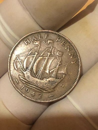 George VI half penny  x 36 Pictures