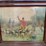 Pair Antique Equestrian prints, hunting prints, vintage lithograph Image 7