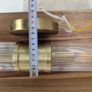 Brass reeded glass wall light Image 3