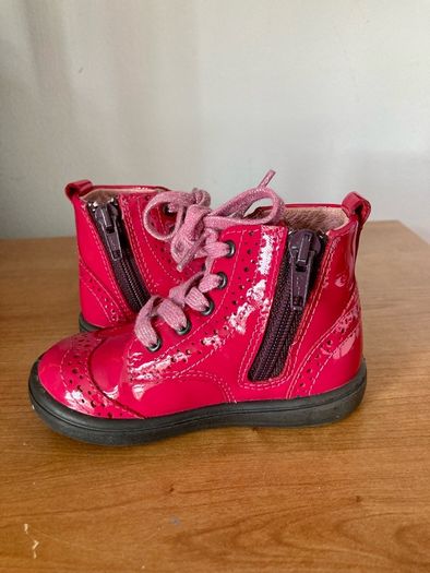 Pepino Jemmy patent pink leather boots jnr5/eur 21