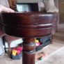 antique french mid century mahogany plant stand Image 3