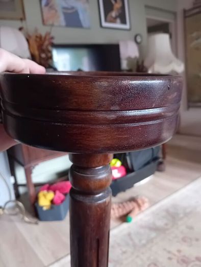 antique french mid century mahogany plant stand