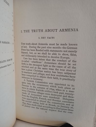 Armenia and Europe: An Indictment by Johannes. Edited by j. Rendel Harris (HQ97)