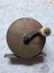 Antique brass J Bernard of Picadilly fishing reel