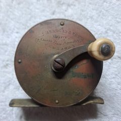 Antique brass J Bernard of Picadilly fishing reel