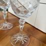 4 Cut Glass Red Wine Goblets Image 3