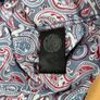Pretty Green Mens Shirt XL Slim Fit - Blue\Red Print Floral Paisley Short Sleeve Image 8