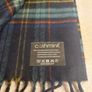 V. Fraas Cashmink Navy Plaid / Tartan Scarf - as new condition Image 4