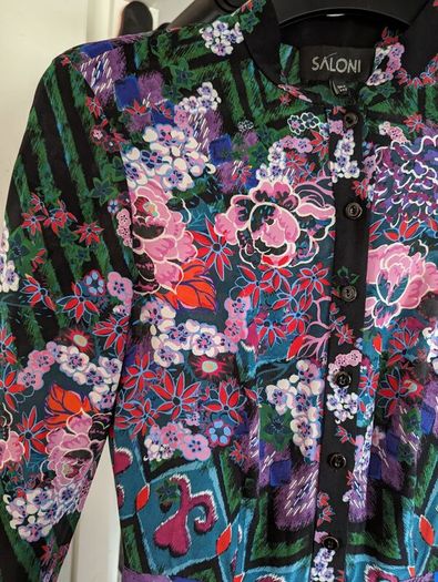 High brand silk dress y Saloni