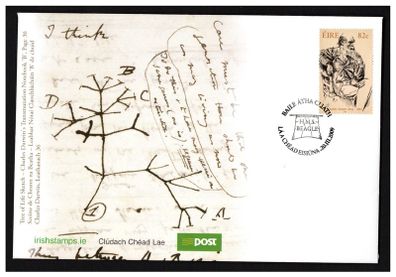 2009 Ireland The 200th Anniversary of the Birth of Charles Darwin Commemorative Stamp An Post First Day Cover (FDC)