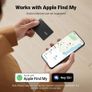 FineTrack Slim Wallet Tracker Compatible with Apple Find My (iOS only), 1.7mm Ultra-Slim, Rechargeable Battery, Smart Finder, IP68 Waterproof, Bluetooth Card for Wallet, Passports, Luggage Image 2