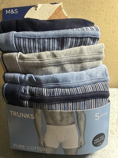 MS 5 Pack Pure Cotton Boxer Trunks and 2 Pairs Diesel Trunks