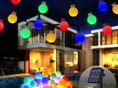 Solar String Lights, 12M/39Ft 120 LED Solar Fairy Garden Lights Multicolor Globe Lighting 8 Modes Waterproof Ball Solar Powered Lights for Garden Christmas Bedroom Wedding Festival Party Decoration