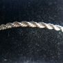 Vintage Silver Plated Rope Chain Bracelet 8inch Image 4