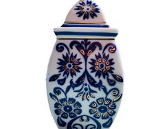 Blue White and Gold Ginger Jar