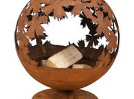 main image for ad Esschert Design Fire Pit Laser Cut Leaves Rust FF293