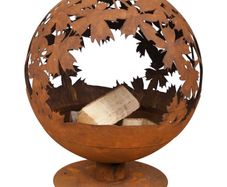 Esschert Design Fire Pit Laser Cut Leaves Rust FF293