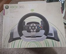 Xbox 360 wireless racing wheel with foot pedals and windows wireless dongle