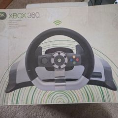 Xbox 360 wireless racing wheel with foot pedals and windows wireless dongle