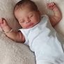 Reborn Baby Dolls That Look Real 21 Inch Sleeping Newborn Baby Boy Soft Silicone Vinyl Lifelike Baby Dolls with Pacifier+Bottle Image 5