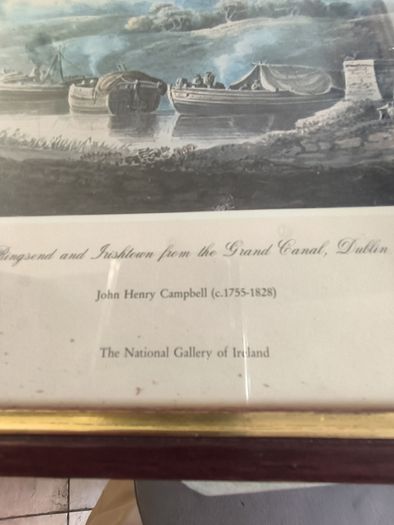 Framed print Ringsend and Irshtown from the Grand Canal, Dallin by John Henry Campbell 1755 / 1828 The National Gallery of Ireland