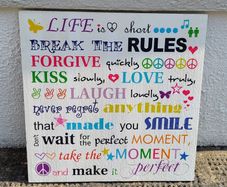 Wooden Inspirational Art Piece.