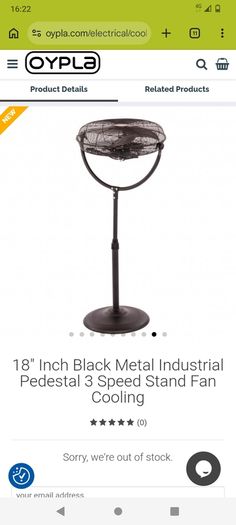 Can post 18"industrial stand fan