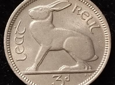 Ireland - 1968 - 3 Pence - Hare - UNC - KM.12a - [2078]