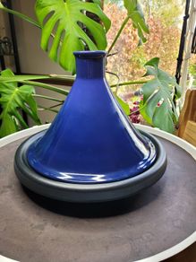 Le Creuset Cast Iron Tagine 31cm - Cobalt Blue - Made in France
