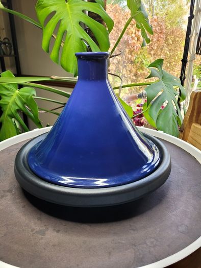 Le Creuset Cast Iron Tagine 31cm - Cobalt Blue - Made in France