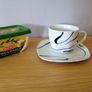 Black and White Cups (12) and Saucers (12) Image 3