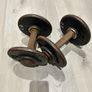 7.5KG Solid Metal Plate Dumbbells Pair Image 4