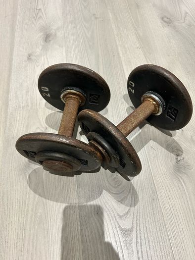 7.5KG Solid Metal Plate Dumbbells Pair