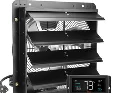 16-Inch Metal Exhaust Fan with Temperature & Humidity Controller