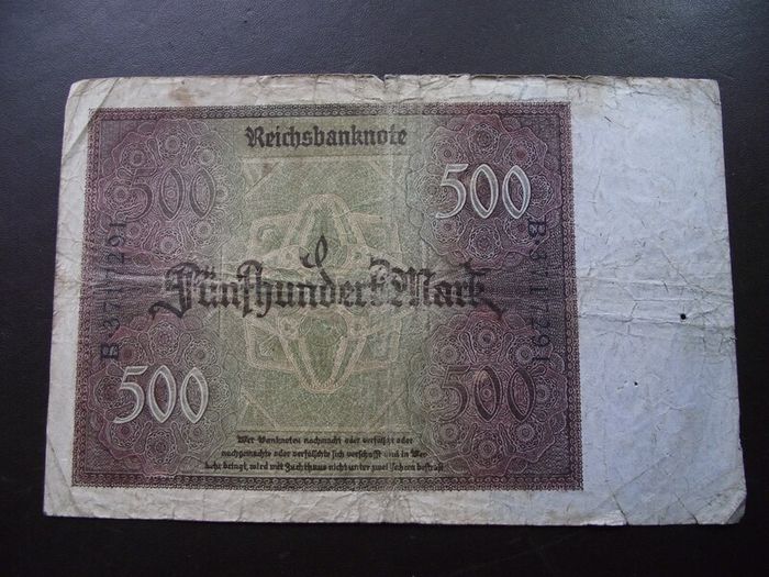 Germany. Reichsbanknote. 500 Mark (27.3.1922)