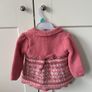 Baby girl set -pink cardigan and blue shirt 9-12 m - new Image 2