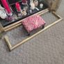 vintage brass fender.c 120x26cm . Polished Image 3