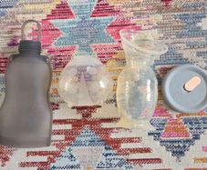 Haakaa Silicone Breast Pump, Ladybug Milk Collector, Storage Bag & Lid Bundle